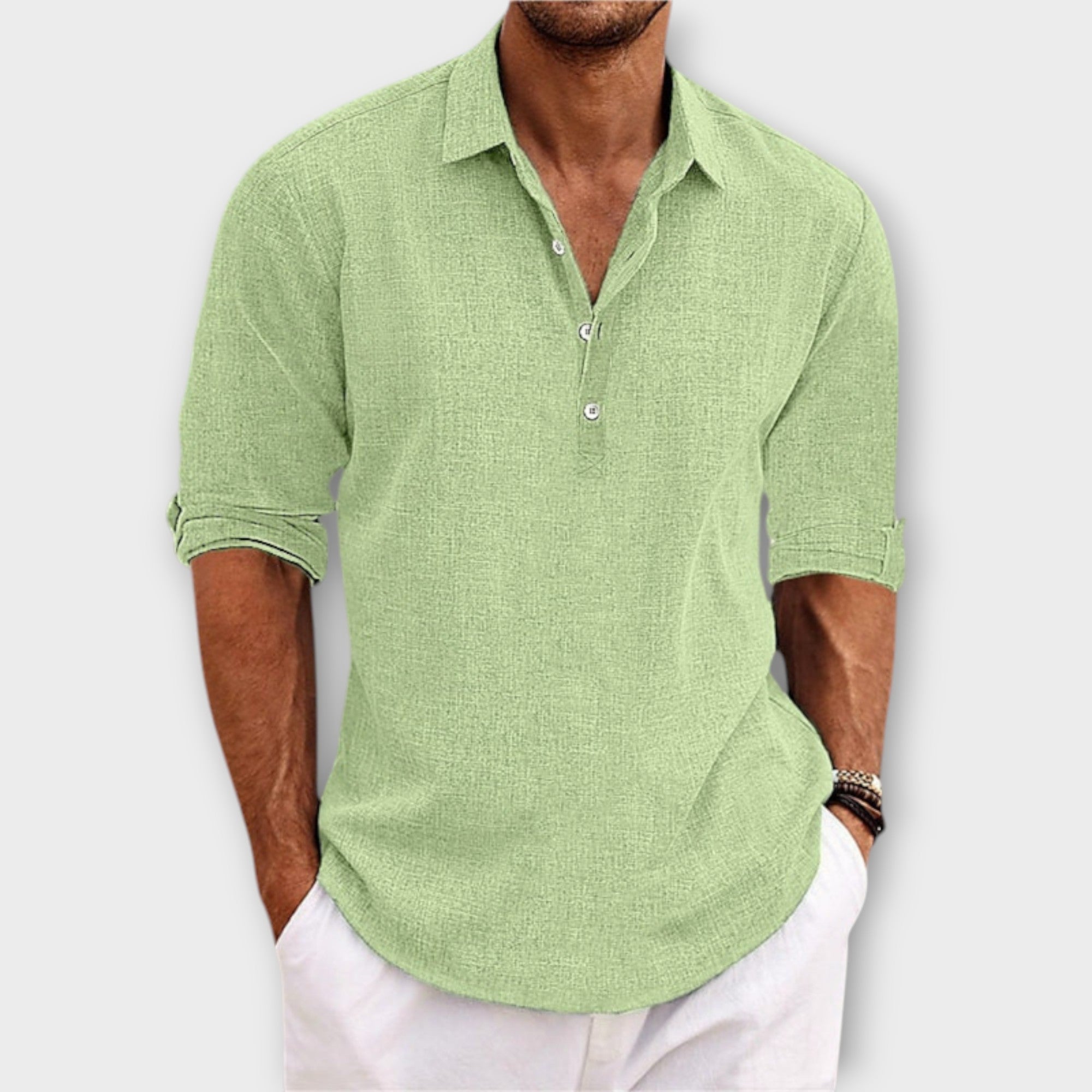 Luca | Elegant Cotton-Linen Blend Shirt