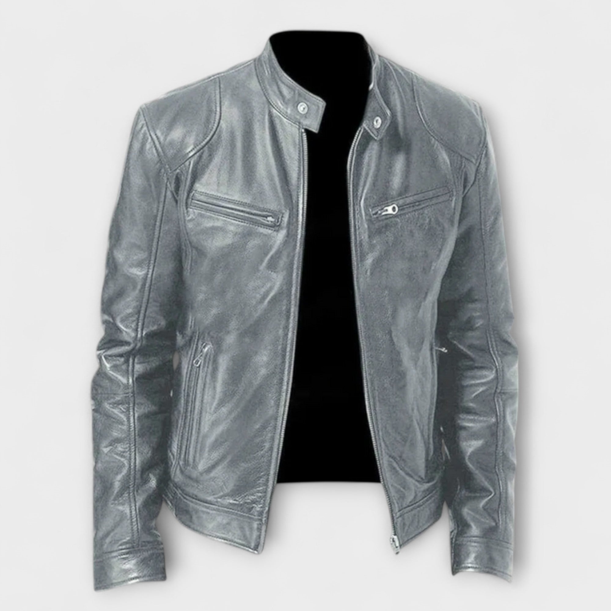 Jaxon | Versatile Leather Biker Jacket