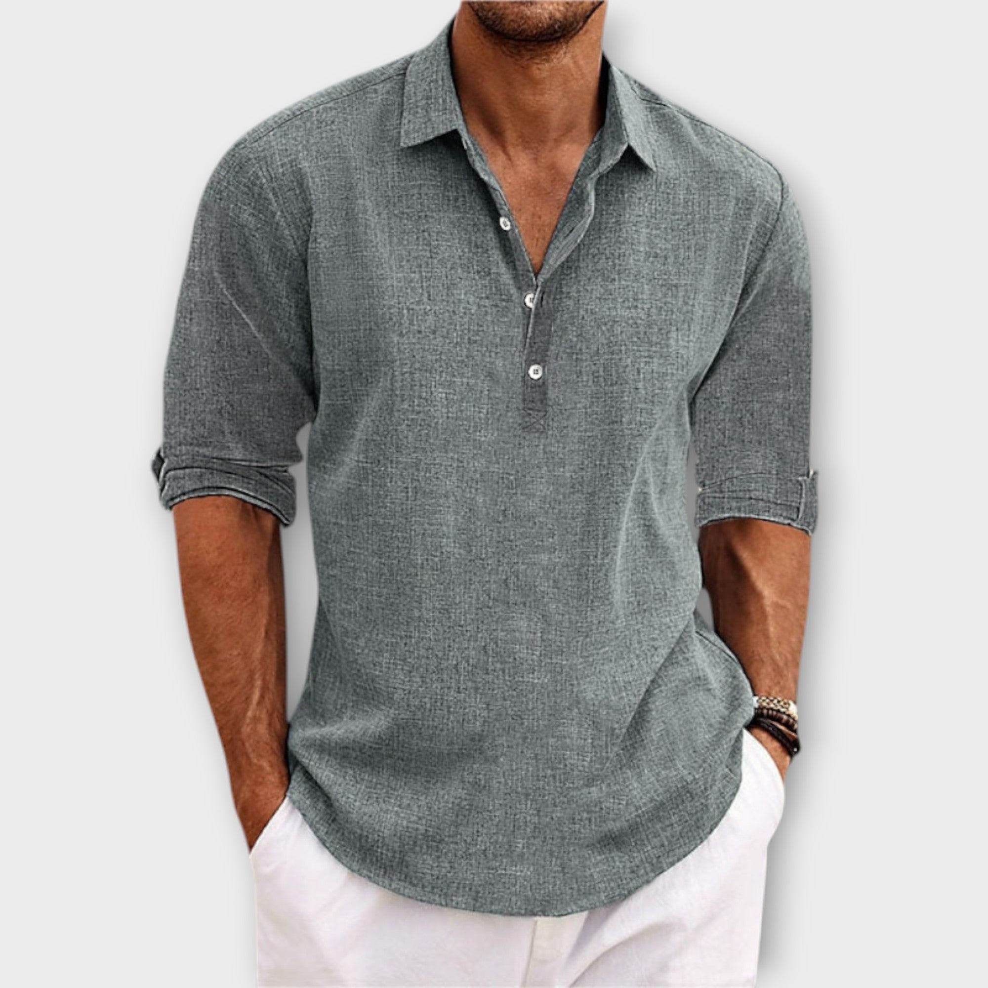 Luca | Elegant Cotton-Linen Blend Shirt