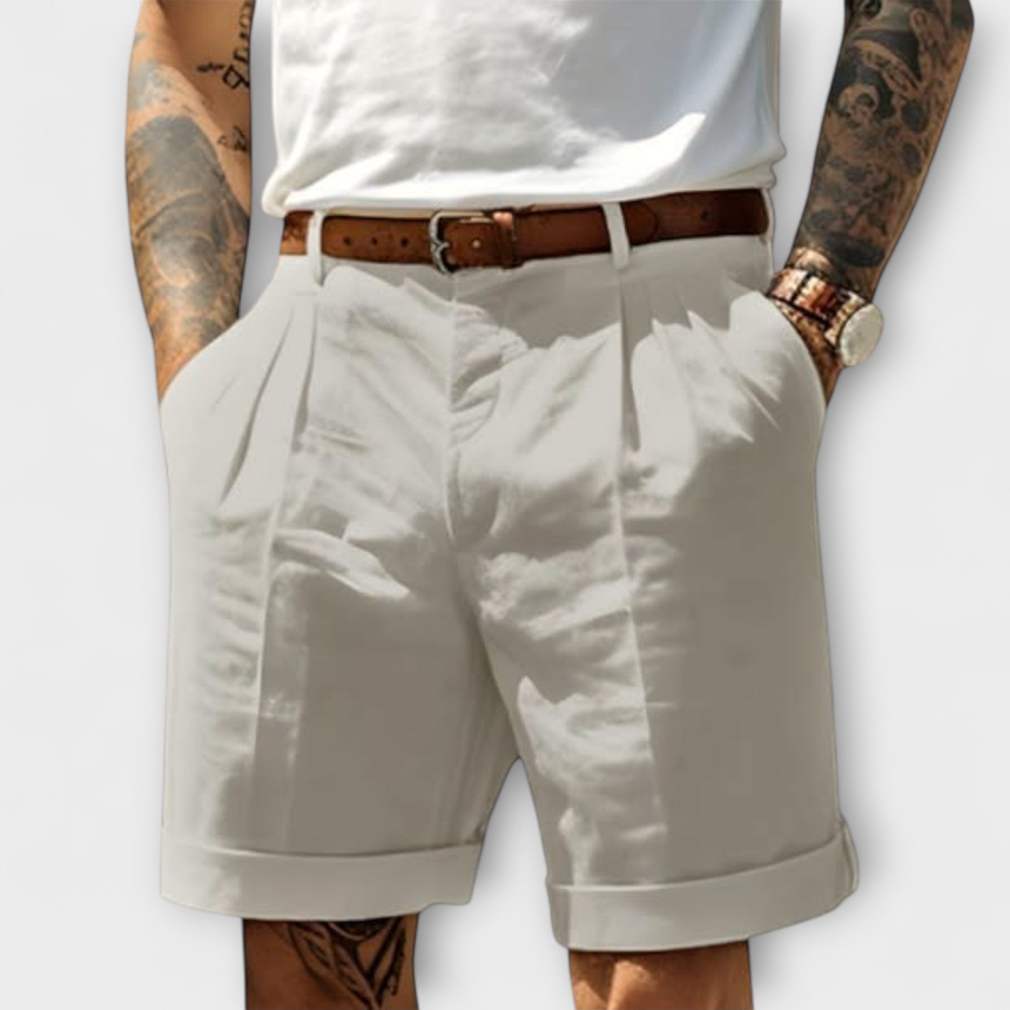Enzo™ | Elegant Cotton Bermuda Shorts