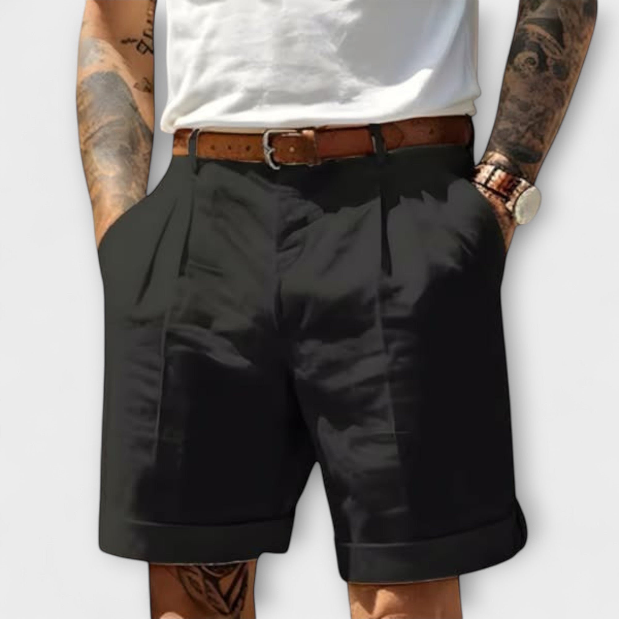 Enzo™ | Elegant Cotton Bermuda Shorts