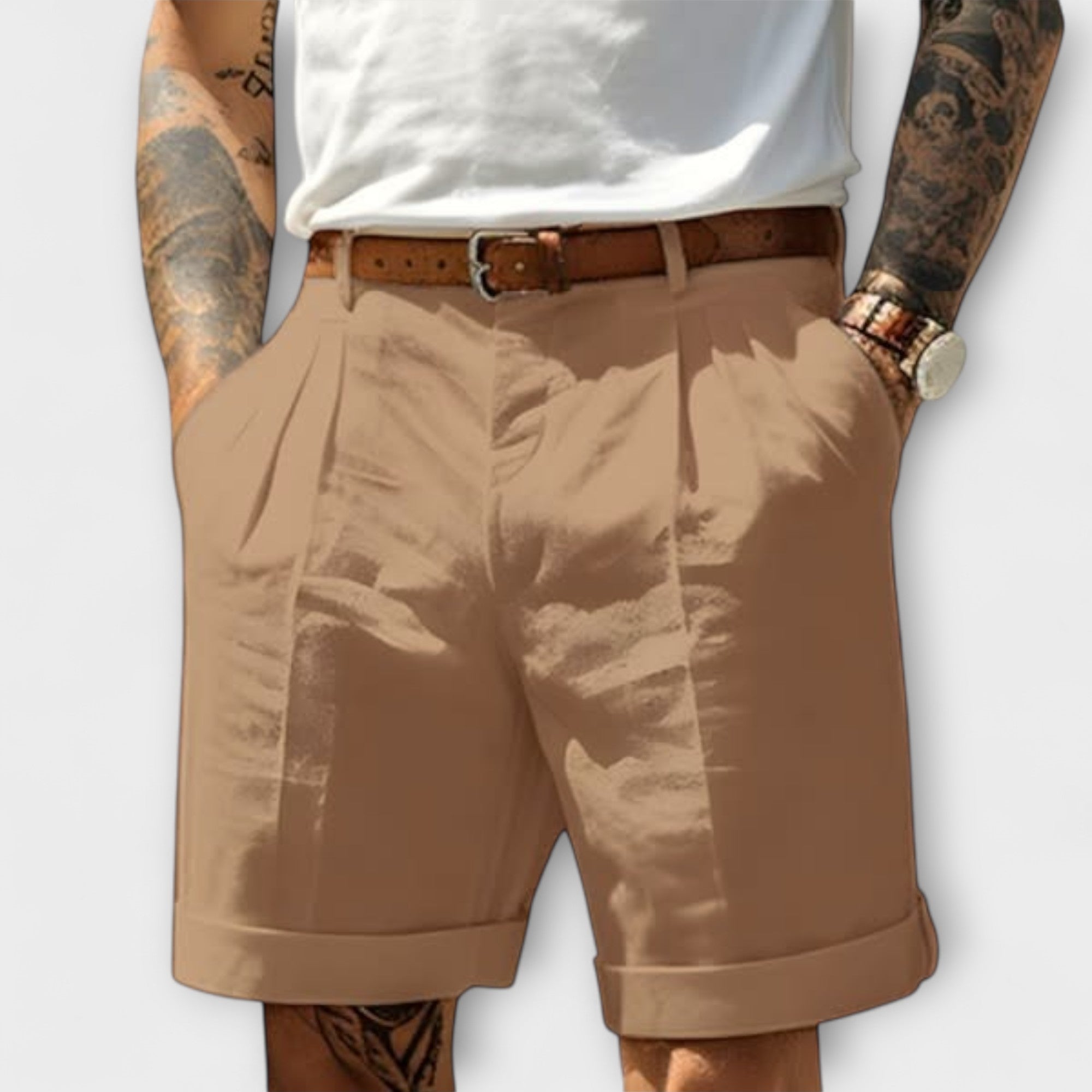 Enzo™ | Elegant Cotton Bermuda Shorts