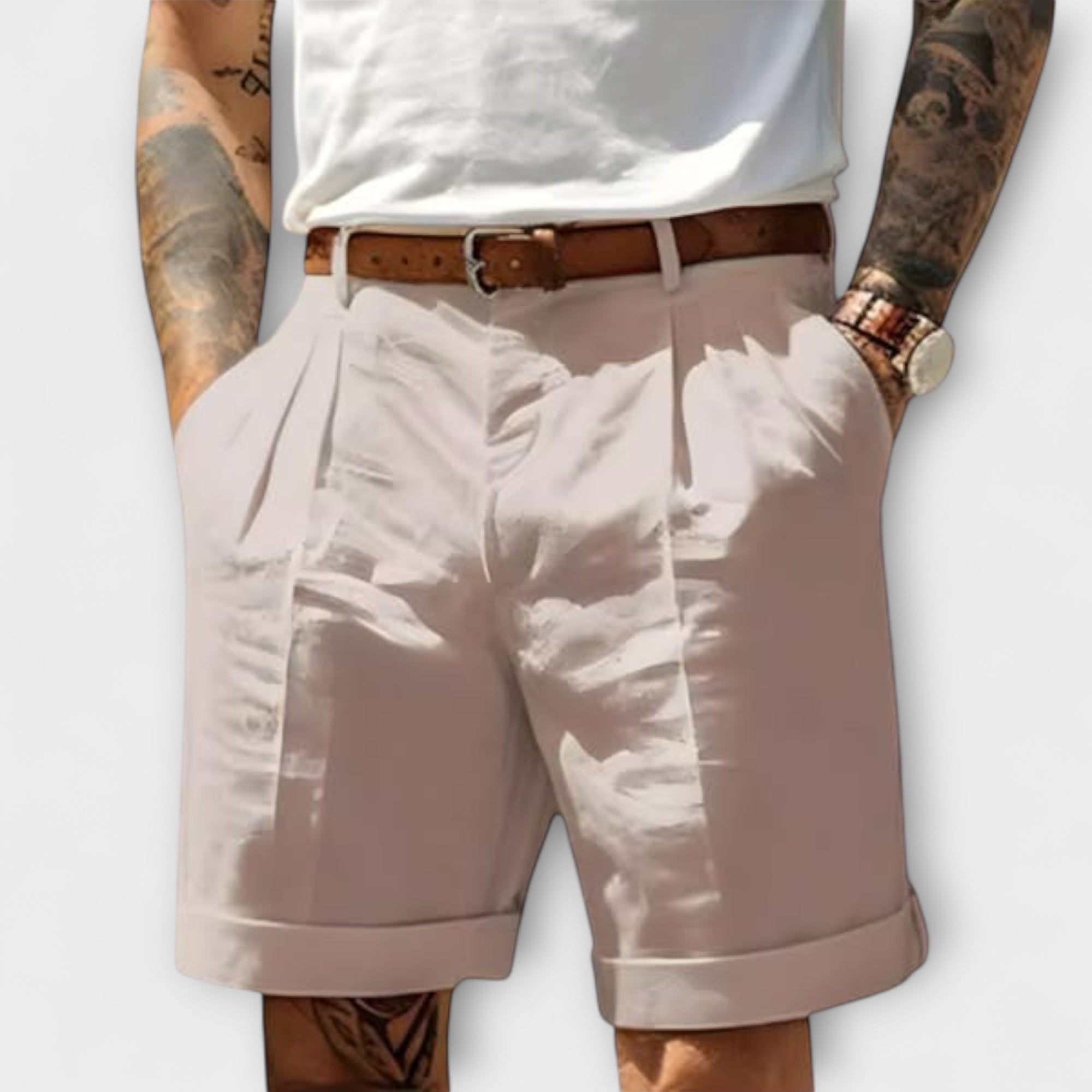 Enzo™ | Elegant Cotton Bermuda Shorts