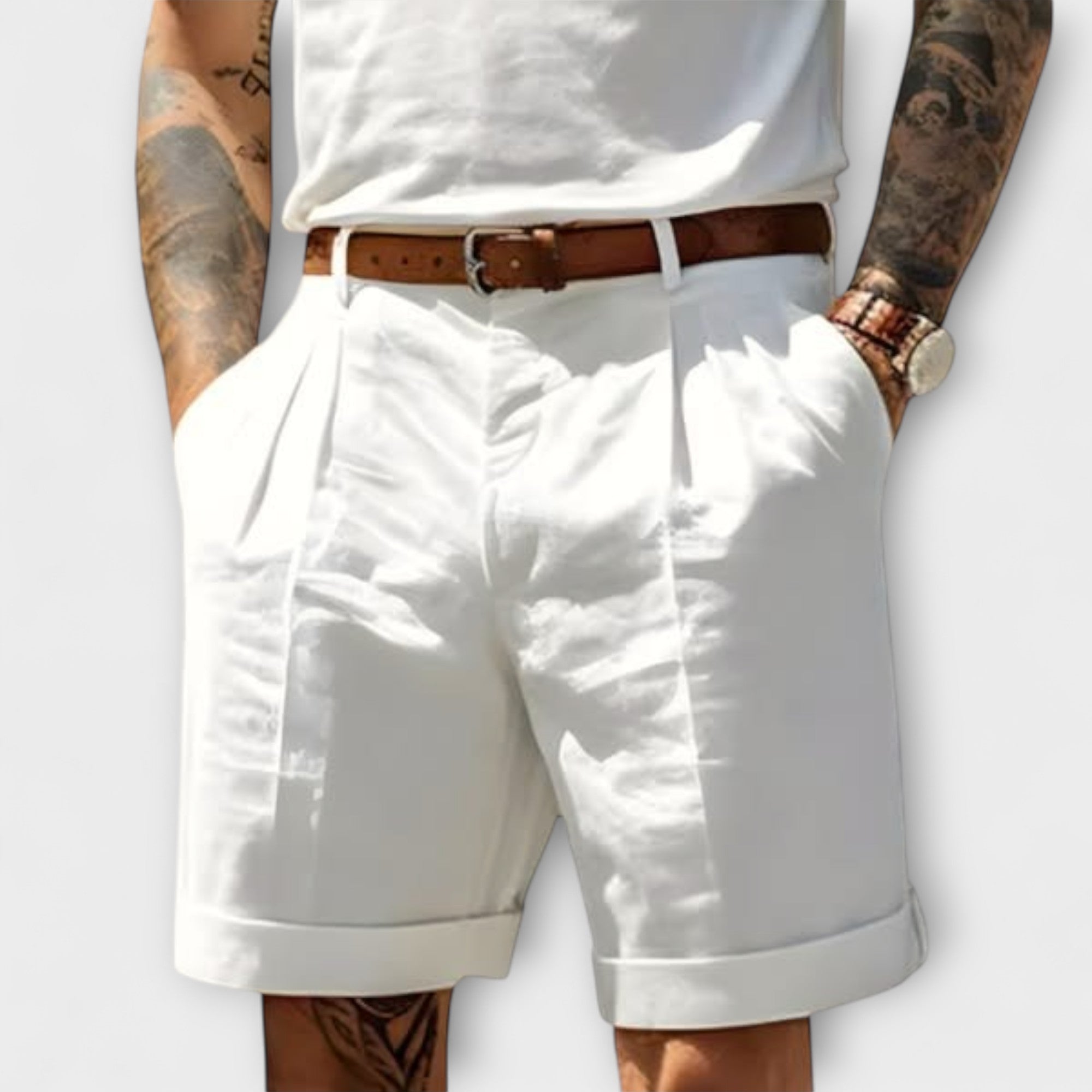 Enzo™ | Elegant Cotton Bermuda Shorts