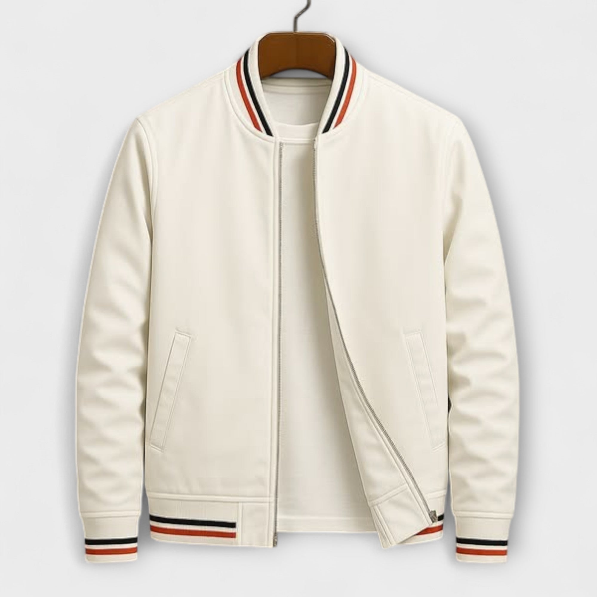 Milo | Contemporary Striped Bomber Jacket