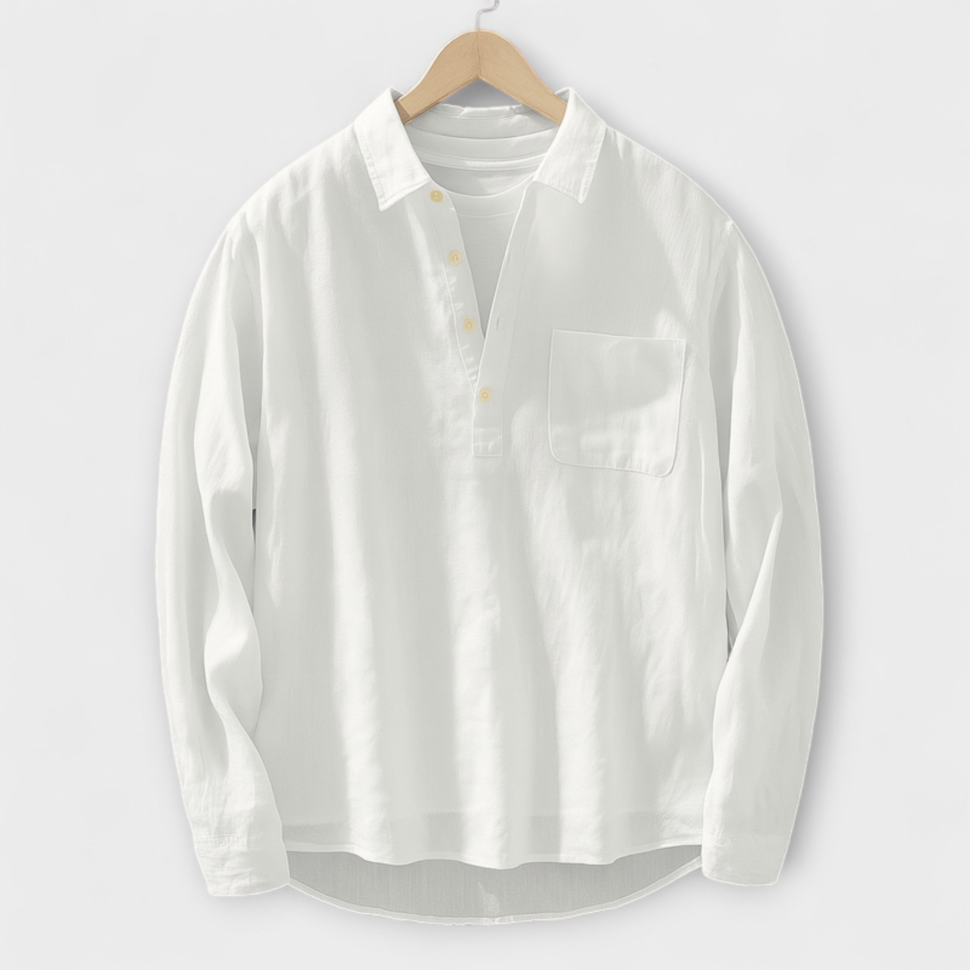 Milo | Effortless Cotton-Linen Popover Shirt