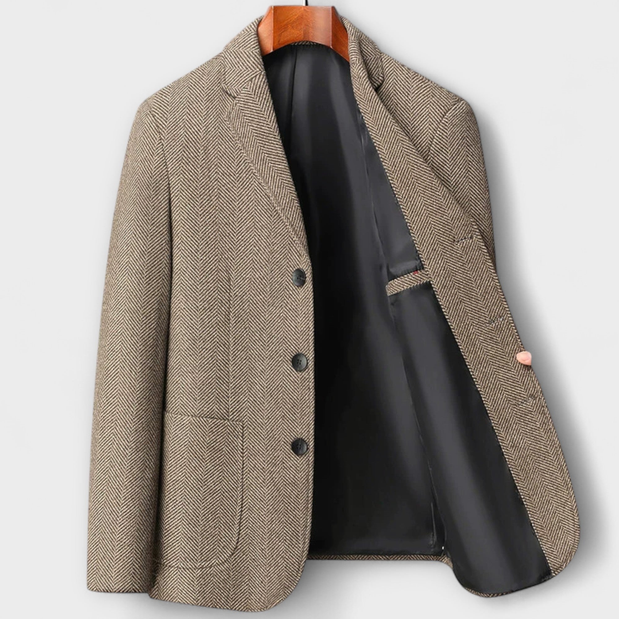 Gideon | Elegant Herringbone Wool Blazer