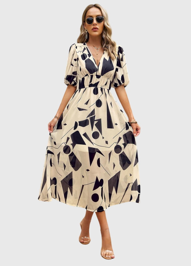 Merlin™ | Robe midi fleurie flatteuse