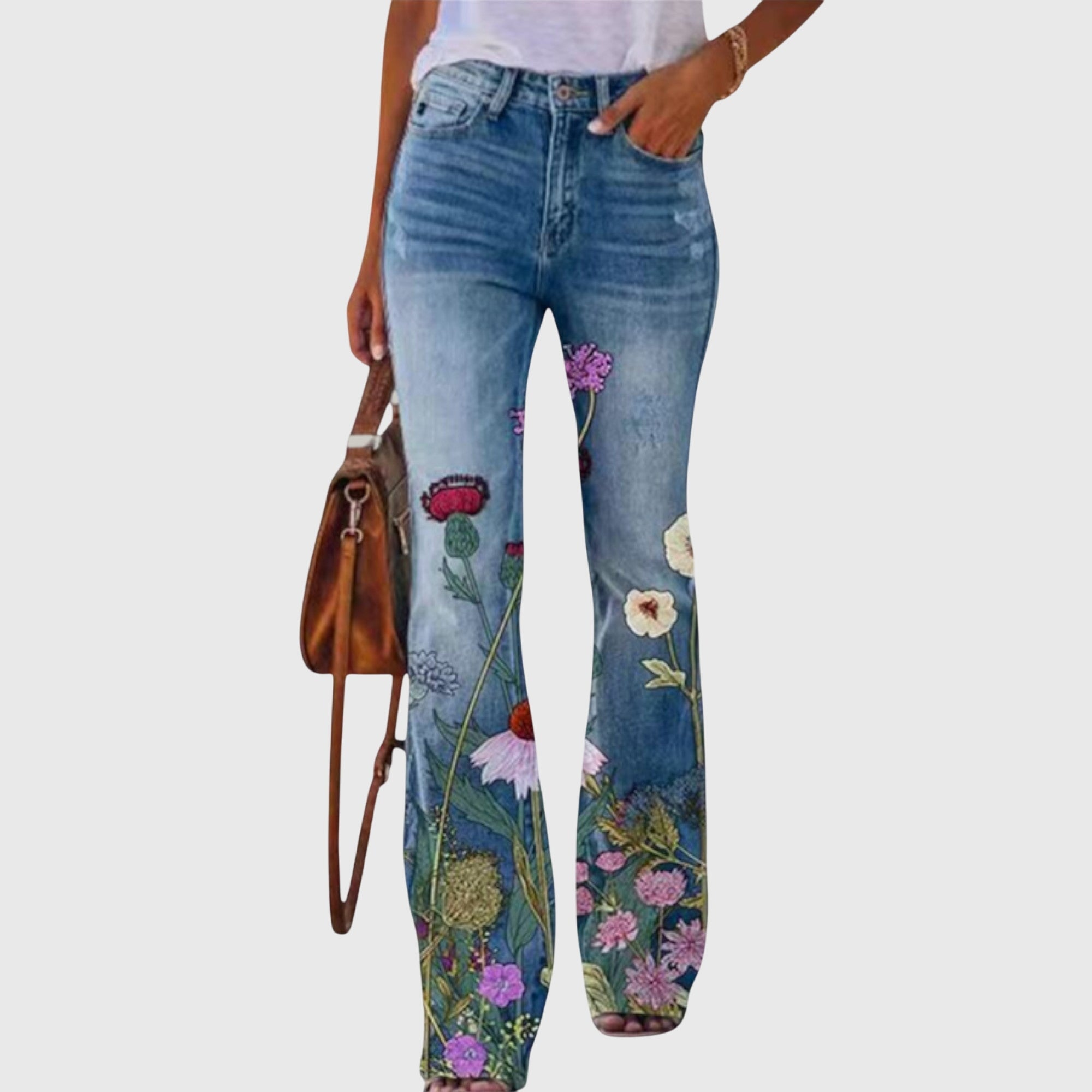 Pantalon à fleurs