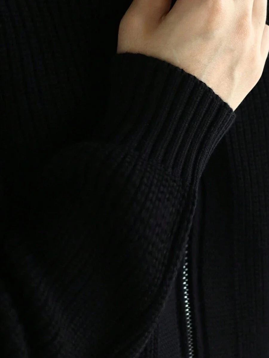 Dylan - Men's Solid Color Front Zipper Long Sleeve Simple Casual Jacket