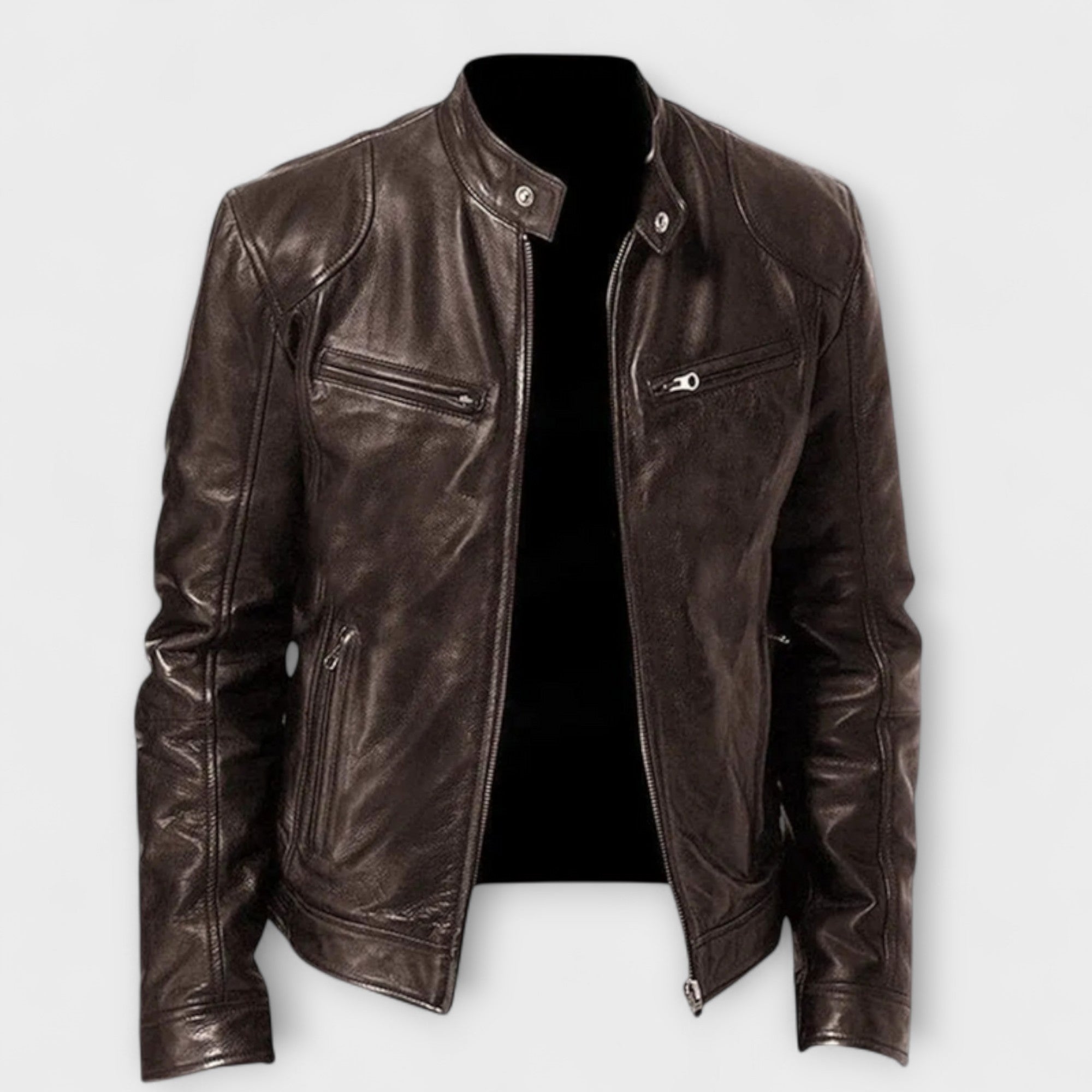 Jaxon | Versatile Leather Biker Jacket