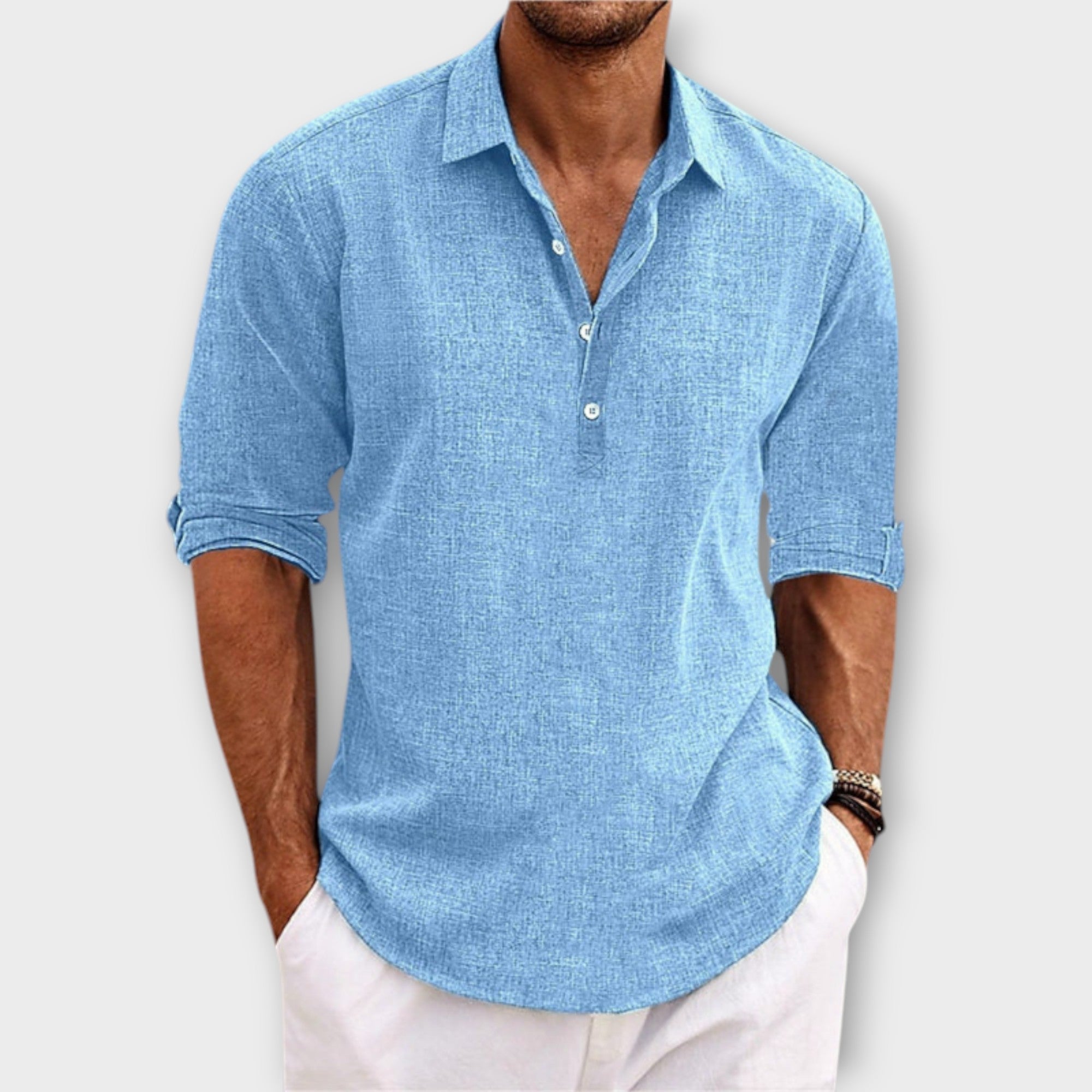Luca | Elegant Cotton-Linen Blend Shirt