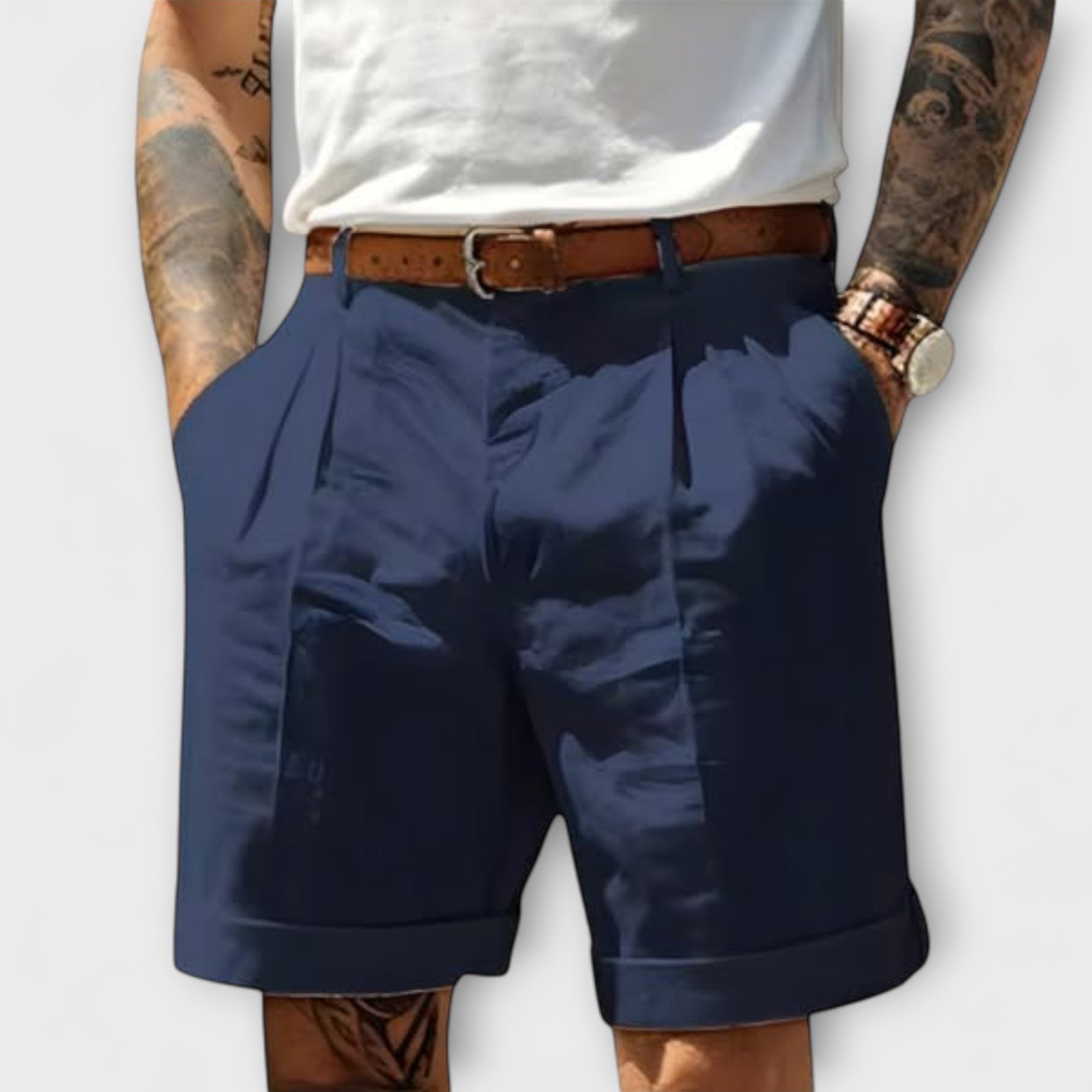 Enzo™ | Elegant Cotton Bermuda Shorts