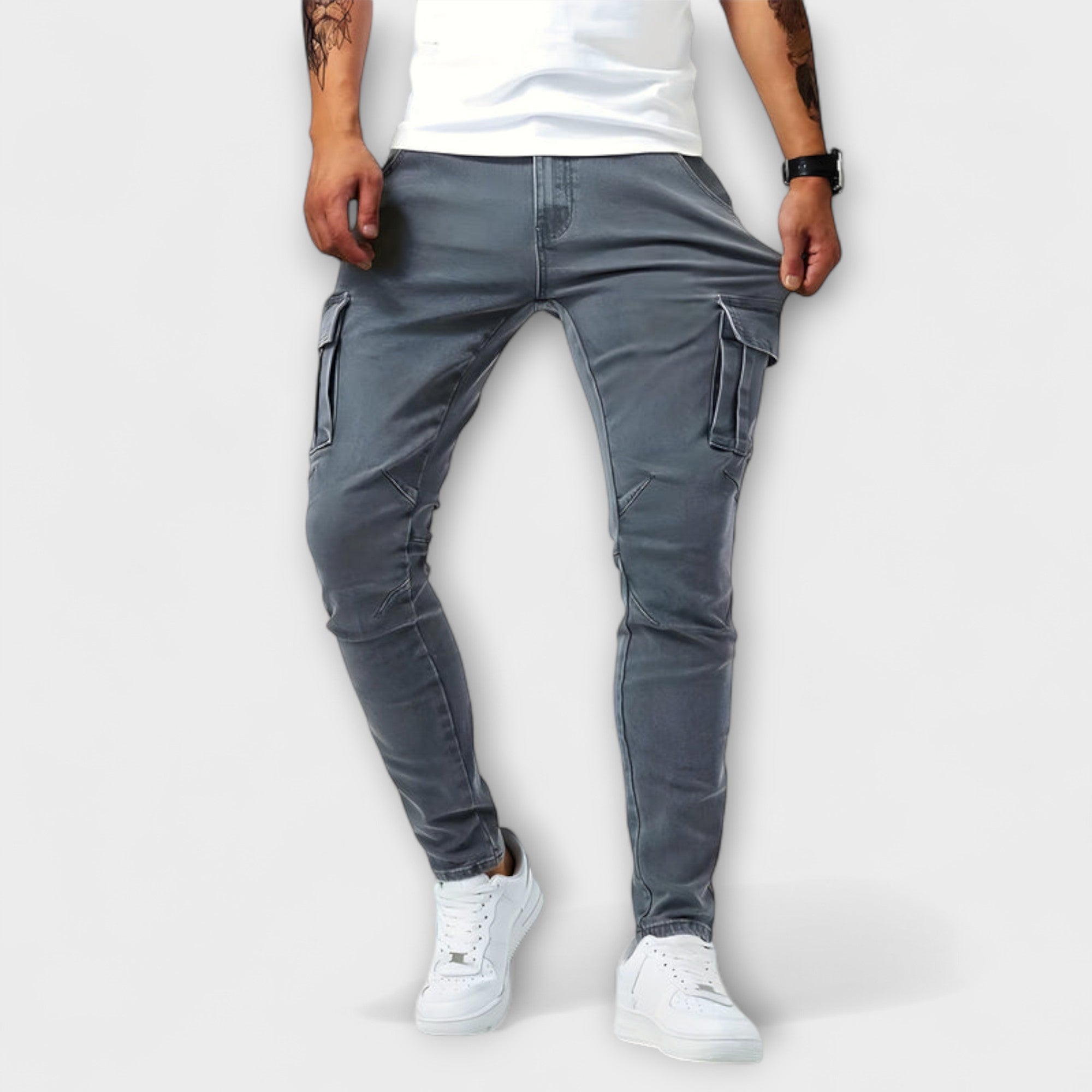 Jasper | Versatile Stretch Cargo Denim