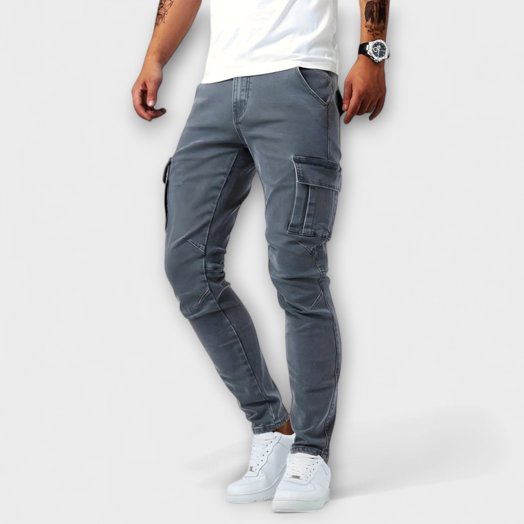 Jasper | Versatile Stretch Cargo Denim