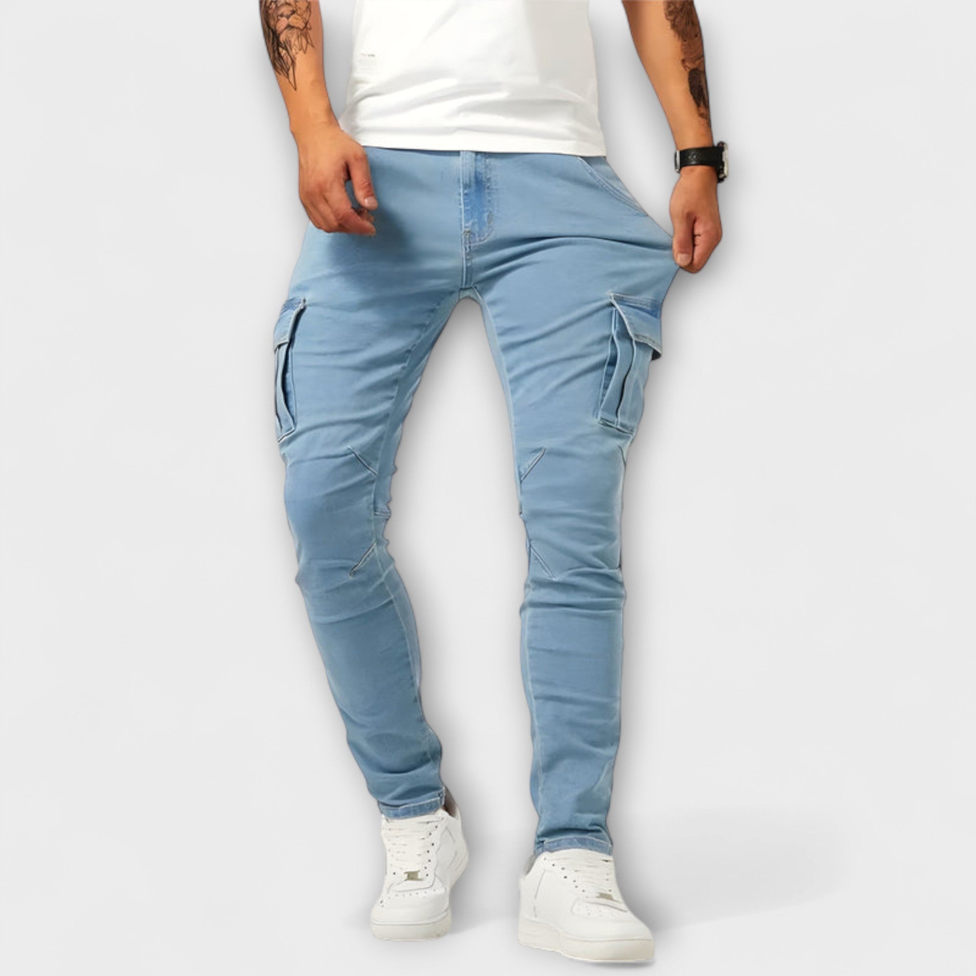 Jasper | Versatile Stretch Cargo Denim