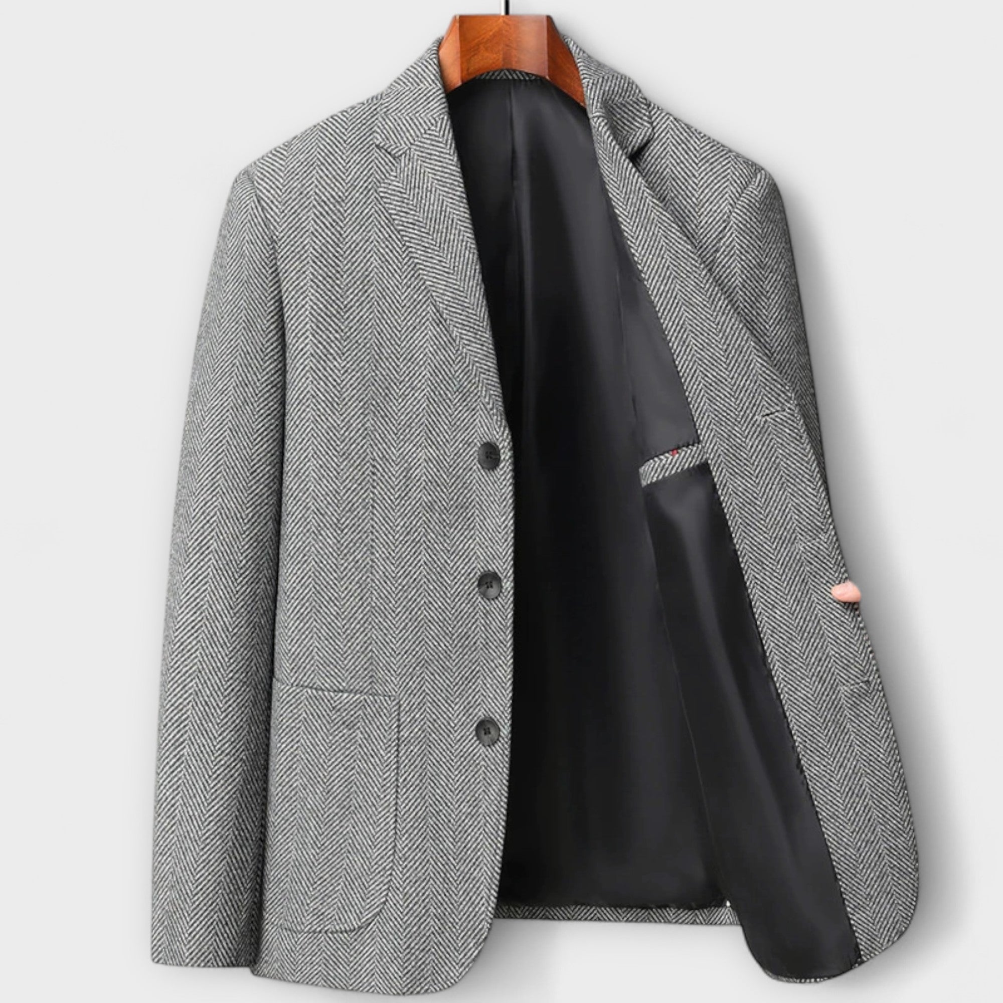 Gideon | Elegant Herringbone Wool Blazer
