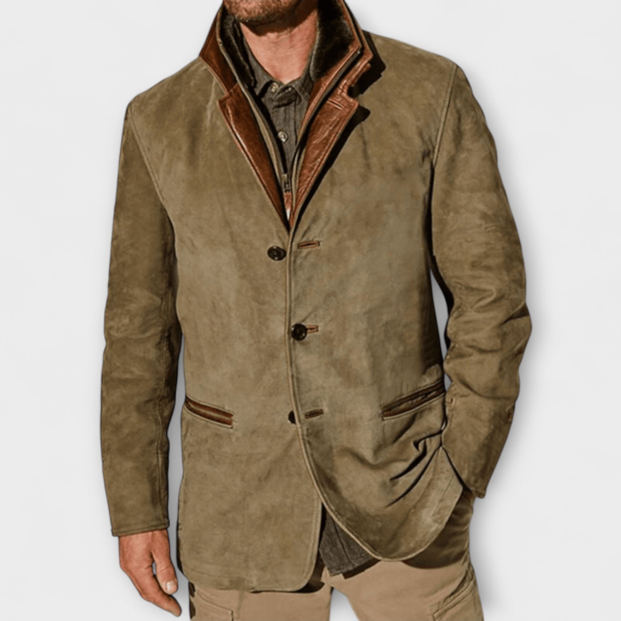 Gideon | Classic Suede Overcoat